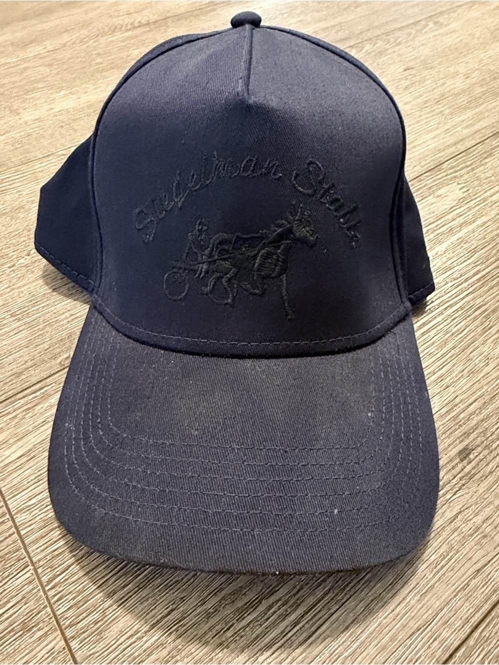 Navy Siegelman Stable Embroidered Horse Racing Baseball Cap
